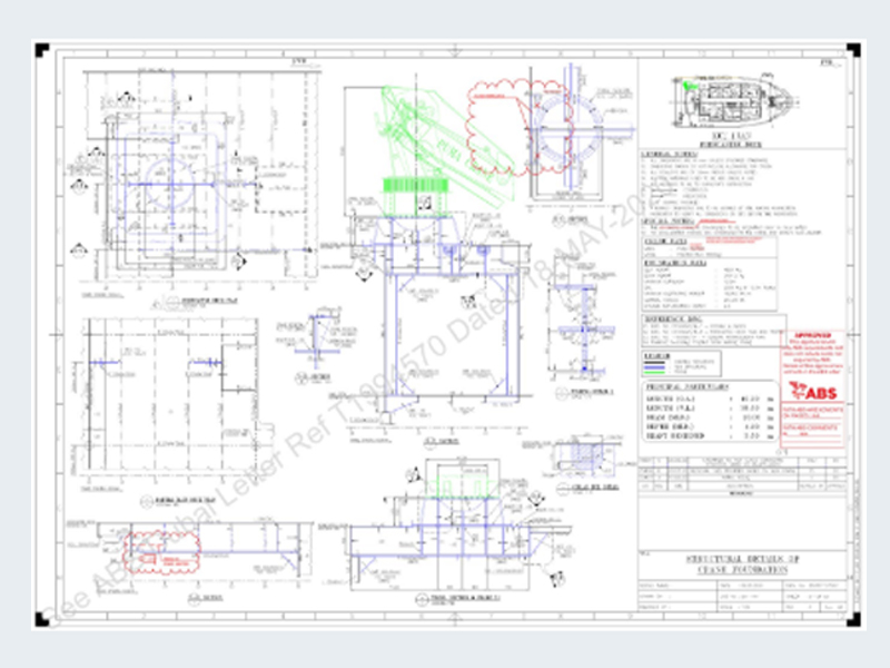 Marine Crane Foundation Drawing