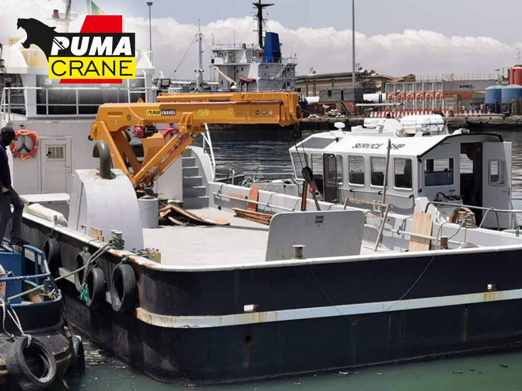 Puma marine crane manufacturing and installation