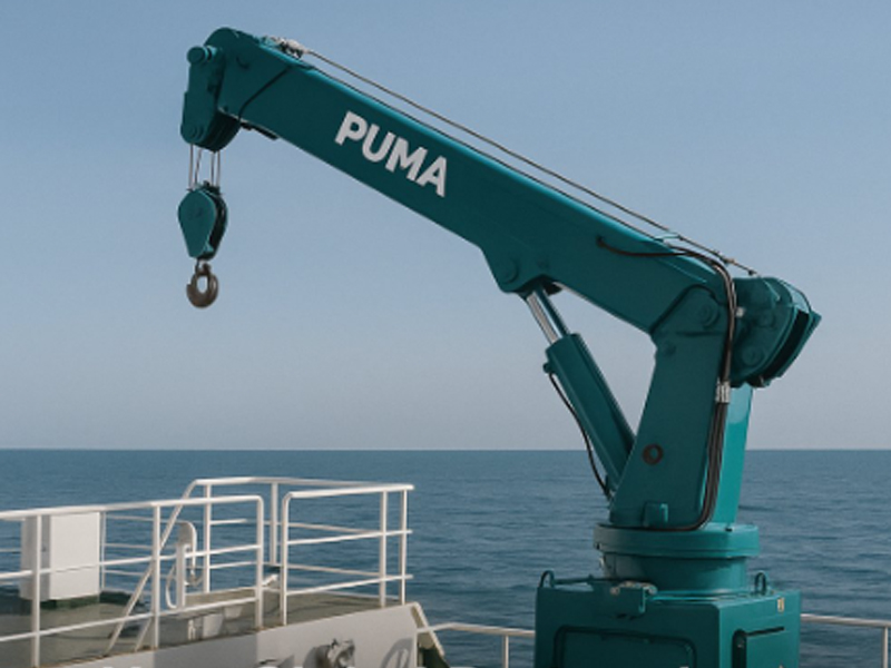 Puma marine crane manufacturing and installation